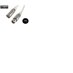 XLR to XLR DMX Lead White Silver Connector