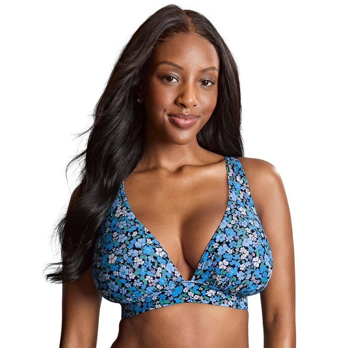 Panache Kara Non Wired Triangle Bikini Top - Posy Print - M - 12