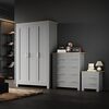 ELEGANT Cabinet Furniture Set with Large Hanging Space New Luxury Style Cabinet for Bedroom Storage, Grey