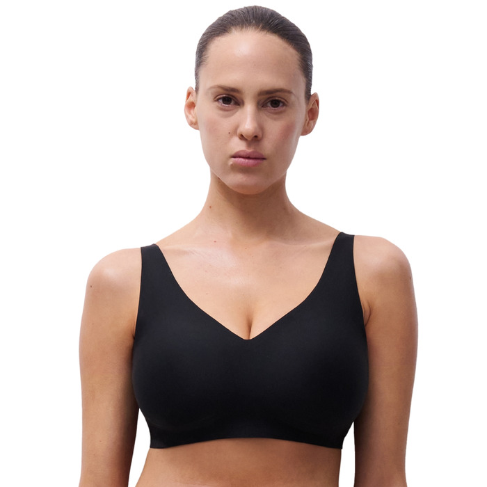 Chantelle Soft Stretch Power Plunge Wireless Bra - Black - L - 14