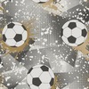 Football Frenzy Wallpaper Grey