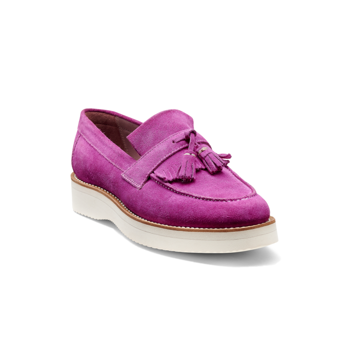 Abbie - Fuchsia Suede, 3 / D / Rubber Sole