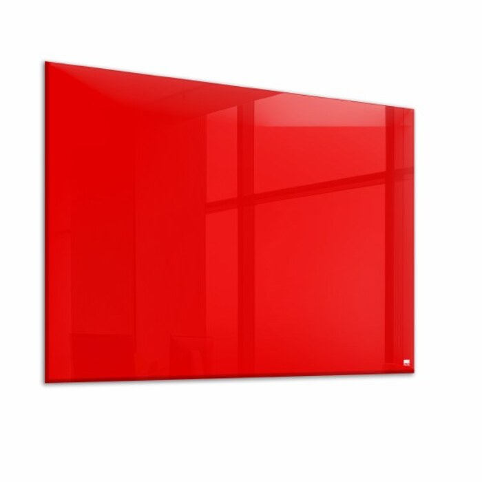 Casca Magnetic Glass Writing Board 1200 x 1000mm Luminous Red