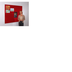 Frameless Felt Covered Noticeboard 1200 x 1200mm Red