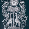 Emma J Shipley Animalia Kruger Wallpaper Navy W0102