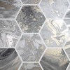 Marbled Hex Wallpaper Charcoal
