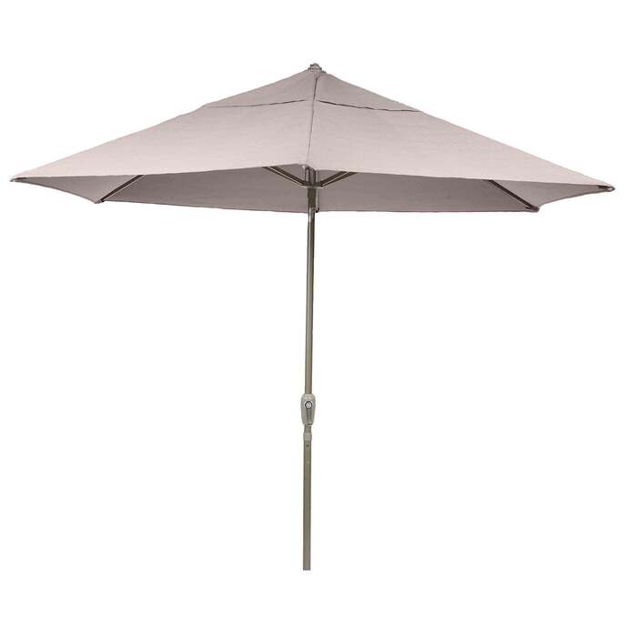 Bracken Outdoors 2. 7m Crank and Tilt Graphite 34mm Pole Round Garden Parasol - Taupe