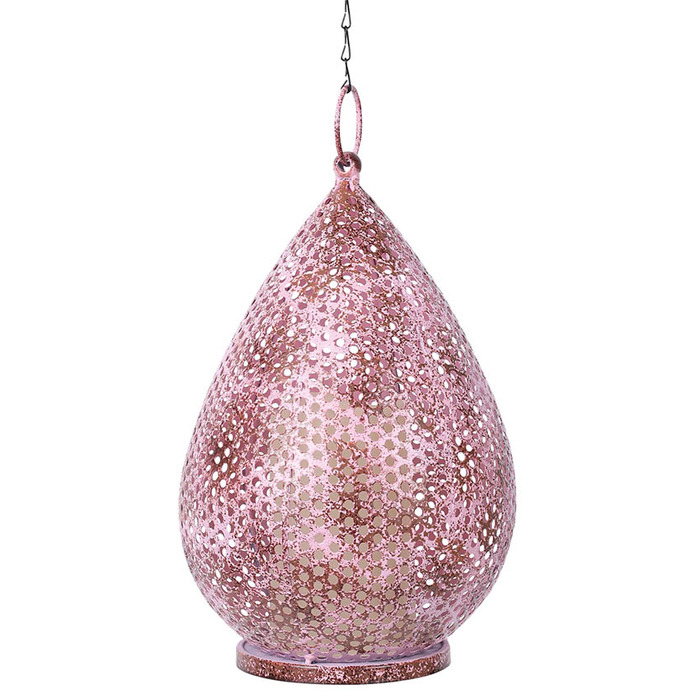 Decorative Hanging Garden Light with USB Rechargeable LED - Light Pink