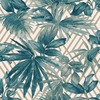 Forage Geometric Leaf Wallpaper Teal
