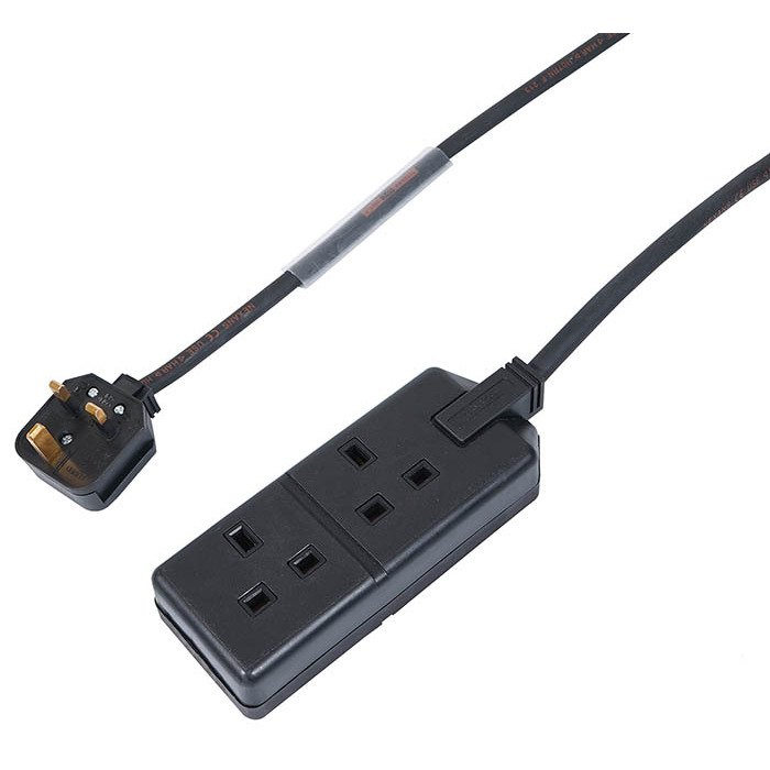2 Way 13A Extension Lead with Titanex Rubber Cable - 10m