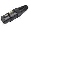 XLR Connector Female 3 Pin Black Metal Body