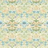 William Morris Strawberry Thief Wallpaper Apple Green and Blush W0171