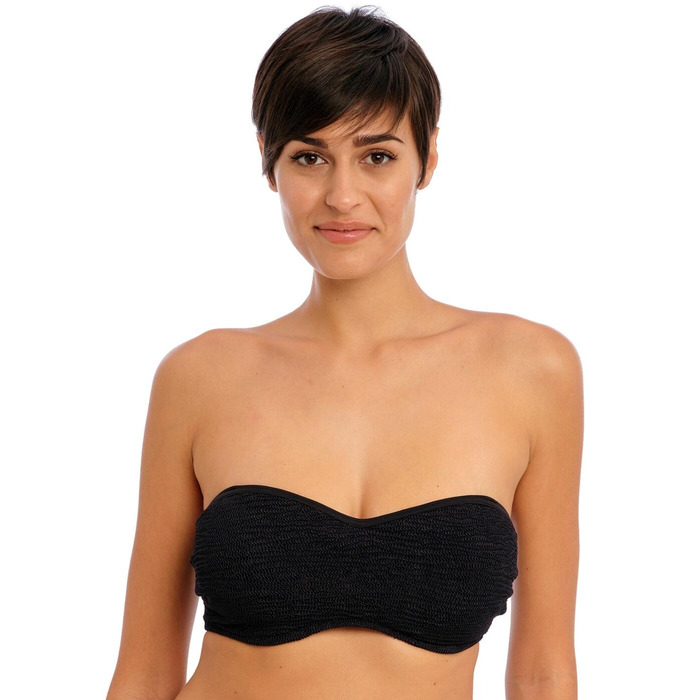 Freya Ibiza Waves Bandeau Bikini Top - Black - 32FF