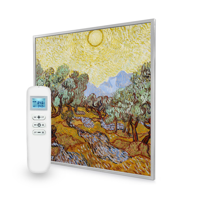 595x595 Olive Trees with Yellow Sky and Sun Picture Nexus Wi