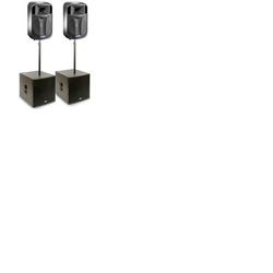 FBT J Series J12A & Subline 118SA Active Speaker Package 3200W Black