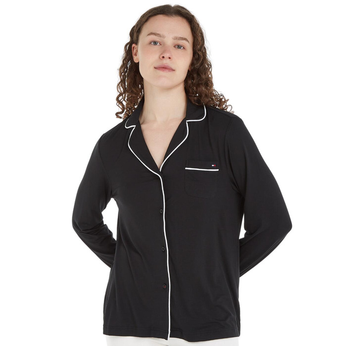 Tommy Hilfiger TH Pyjama Top - Black - XL - 16