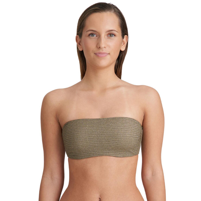 Marie Jo Tinjis Padded Strapless Bikini Top - Golden Olive - 32D