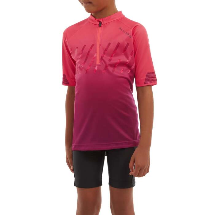 Kids Airstream Short Sleeve Cycling Jersey Pink | Altura 3D Pad & High Wicking Fabrics, Enhanced Comfort & Visibility | 9-10 Years | Altura