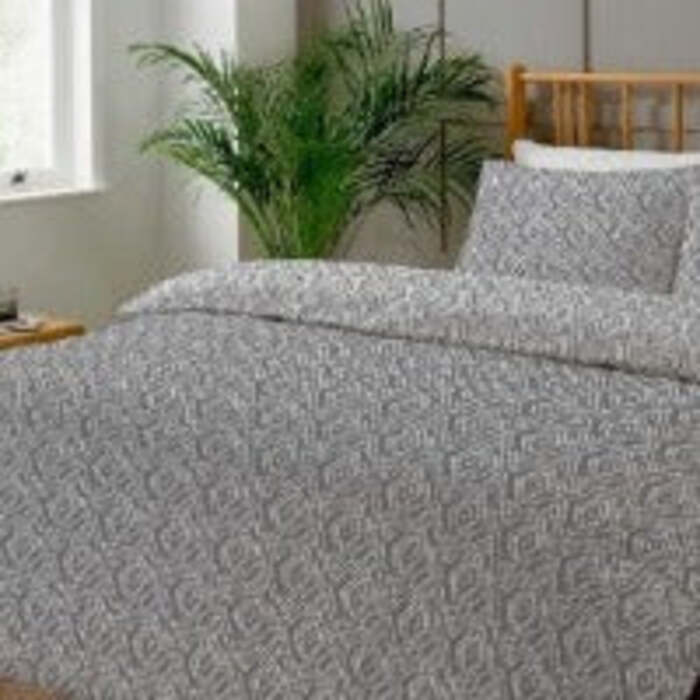 Student Bedding Set Twin Pack- Patterns & Florals - Geo Diamond Grey