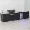 Draco Grills Titan 4 Burner Black Outdoor Kitchen Gas Barbecue with Side Burner, Fridge, Double Cupboard and Sink, Mid February 2026