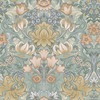 Ornamental Floral Wallpaper Aqua
