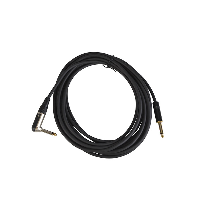Guitar Lead 6. 3mm Angled Jack to 6. 3mm Jack Instrument Lead 6m