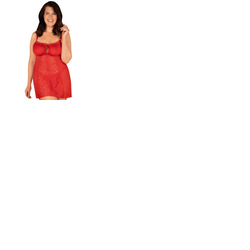 Obsessive Blossmina Chemise and Thong Set