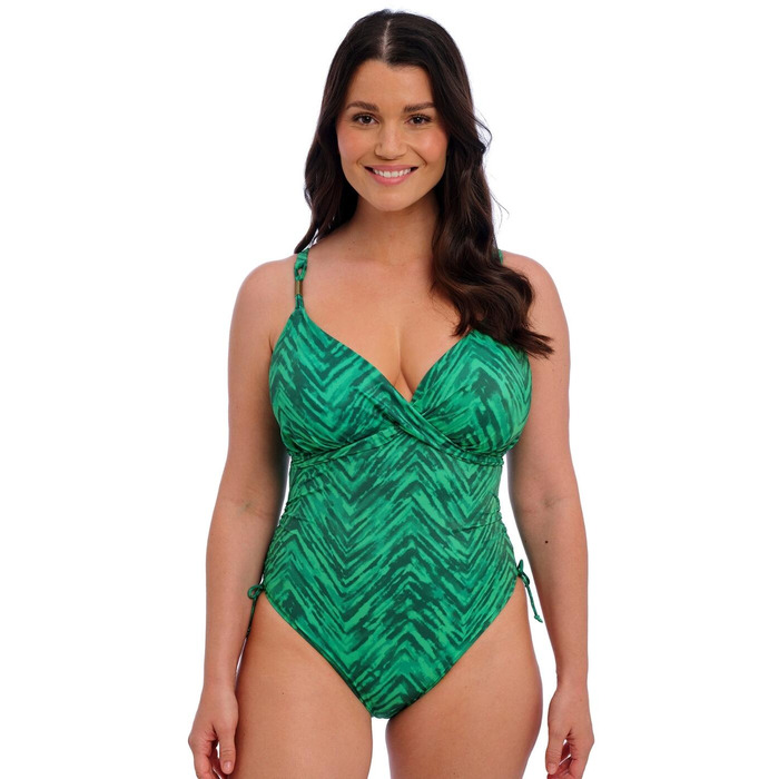 Fantasie Punta Mita Underwired Plunge Swimsuit - Emerald - 32D
