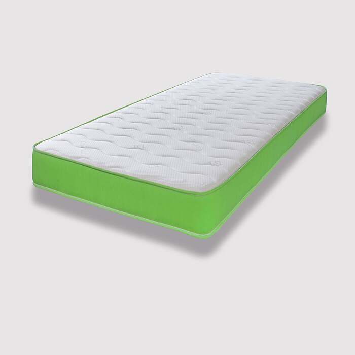 Starlight Beds™ 7" Deep Cool touch Luxurious soft Finish Memory Foam & Hybrid Spring Green Border Mattress - 2ft6 by 5ft9 Shorty Mattress (75cm by 175