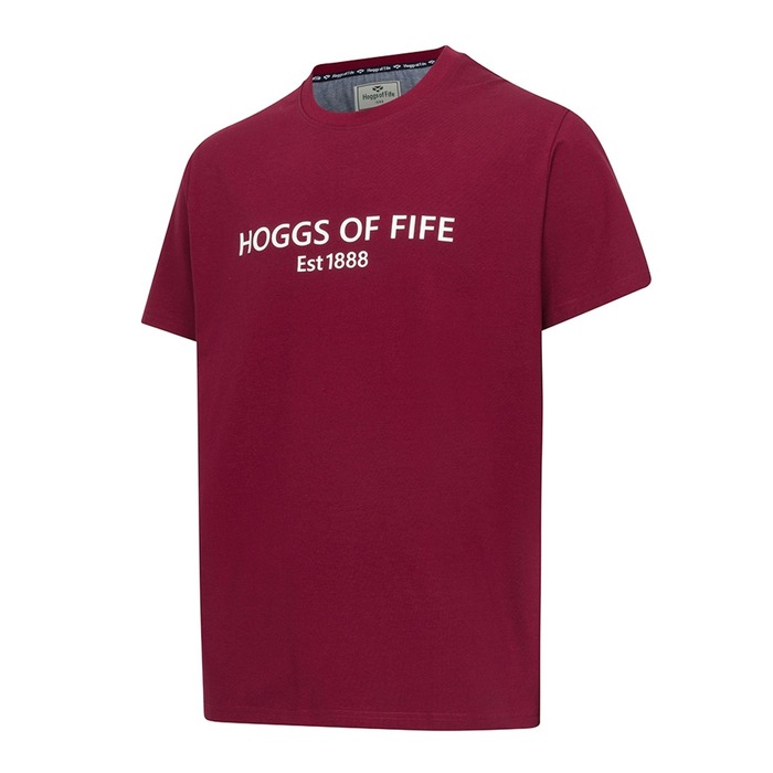 Hoggs of FIfe Men's Canonbie Printed T-Shirt Burgundy S