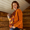 Weird Fish Women's Amiens Mixed Stitch Cardigan Nut 22