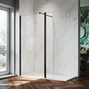 ELEGANT Black Fittings 1000mm Clear Easy Clean Walk