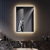 ELEGANT 500x700mm Backlit Illuminated Bathroom Mirror with Shaver Socket and Anti