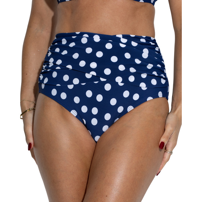 Pour Moi Santa Monica Super High Waist Control Brief - Navy/White - M - 12
