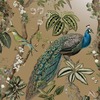 Peacock Woods Wallpaper Gold