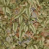 Lemur Leaves Wallpaper Rust