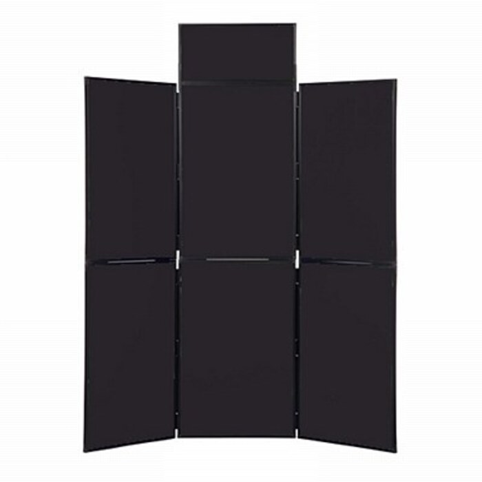 6 Panel Folding Display Stand Black Frame