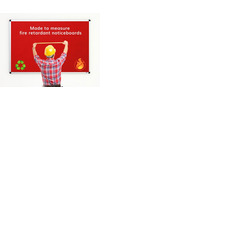 Made to Measure Felt Noticeboard Up to 1200x1200mm Red Fabric Aluminium Frame