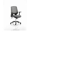 Relay Mesh Back Task Chair Black Leather Seat Silver Back