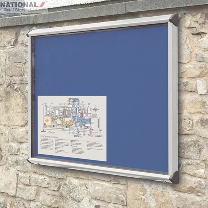 Shield Exterior Showcase 12 x A4 Blue fabric