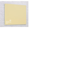 Magnetic Glass Board with your Logo 600 x 450mm Cream