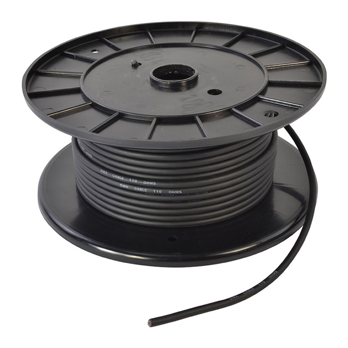 DMX Cable on Drum - 50m Roll Dual Inner Core