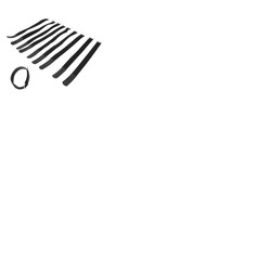 Fabric Cable Ties, Reusable With Hook & Loop Fastening 20 x 200mm Pack of 10