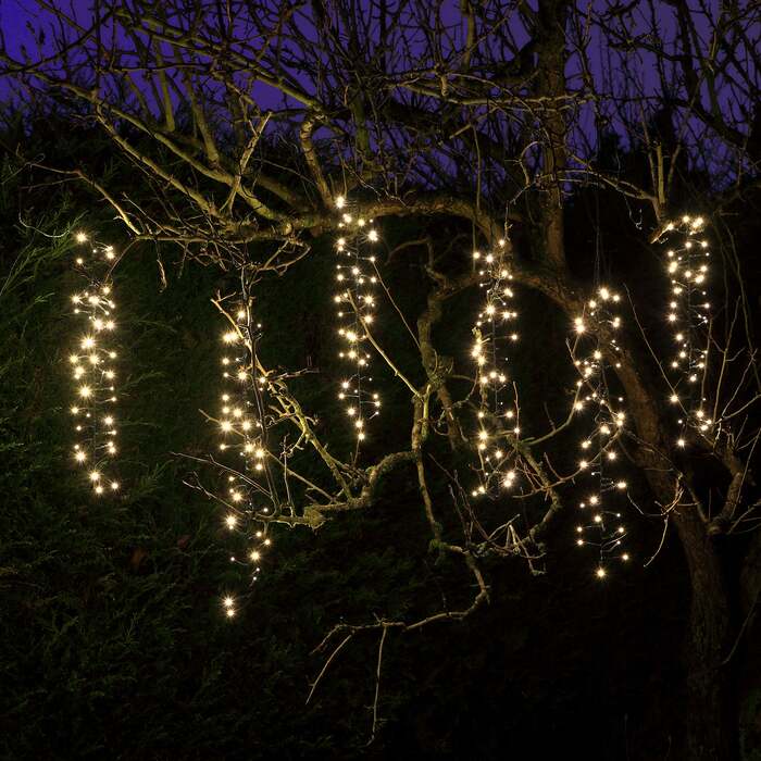 Noma Christmas Antique White Snowing Icicle LED Cascade Lights, 288 Bulbs