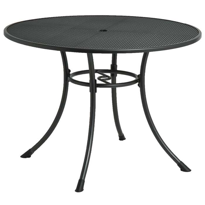 Ex Display Alexander Rose Portofino Metal Round Garden Table (1. 05m)