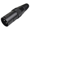 XLR Connector Male 3 Pin Black Metal Body