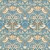 William Morris Strawberry Thief Wallpaper Denim Blue and Spice W0171