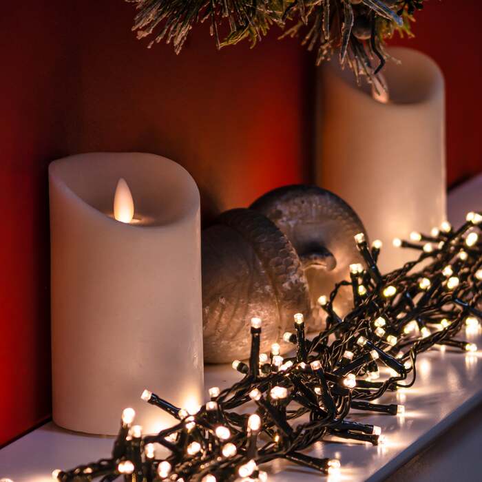 Warm White LED Multi-Function Christmas String Lights - 120, 240, 360, 480, 120 LEDs