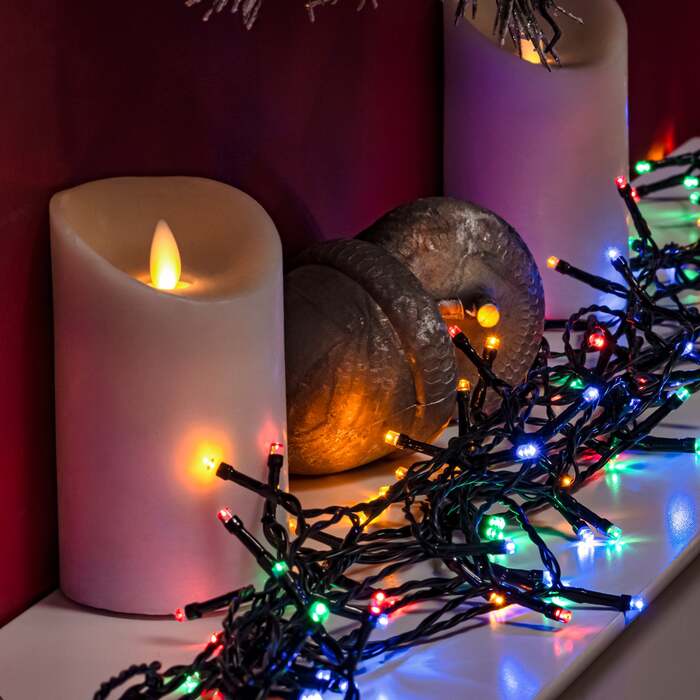 Multi-Coloured LED Battery Operated Multi-Function Christmas Lights - 60, 240, 480, 480 LEDs
