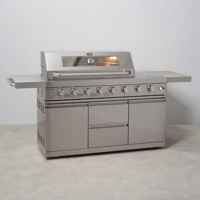 Draco Grills Z650 Deluxe 6 Burner Stainless Steel Barbecue with Integrated Sear Station, Mid May 2026